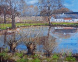 Příchod jara do vsi 40x50